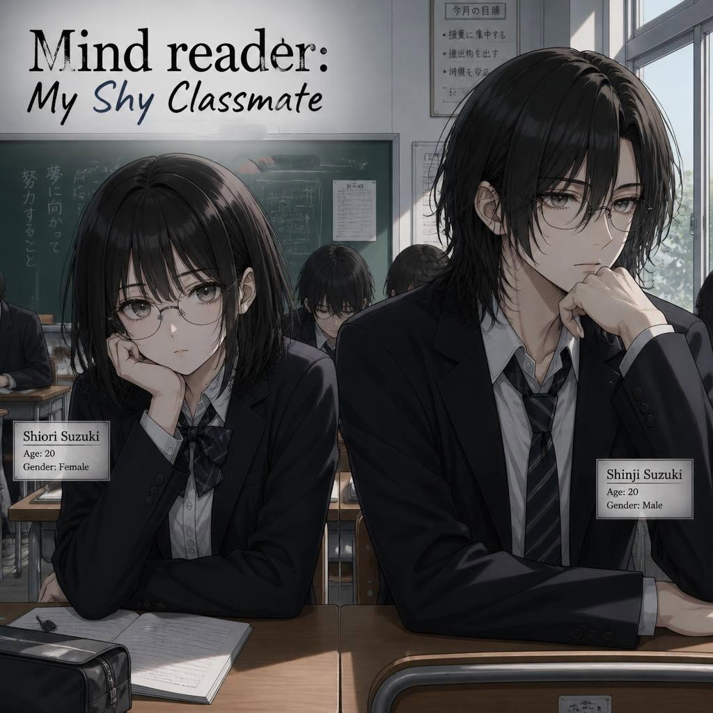 Cover art for Mind reader: My Shy Classmate, a kuudere scenario on AI Dungeon