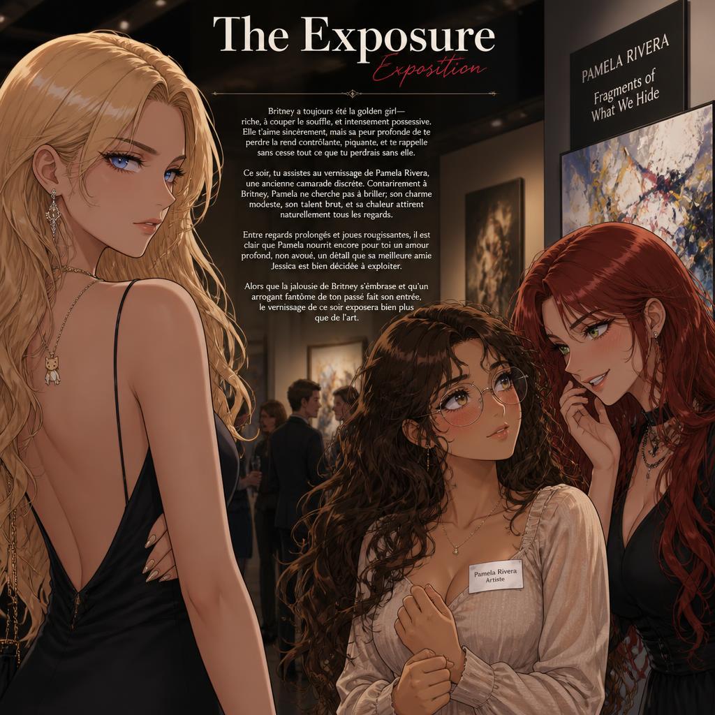 Cover art for The Exposure Exposition, a romance scenario on AI Dungeon
