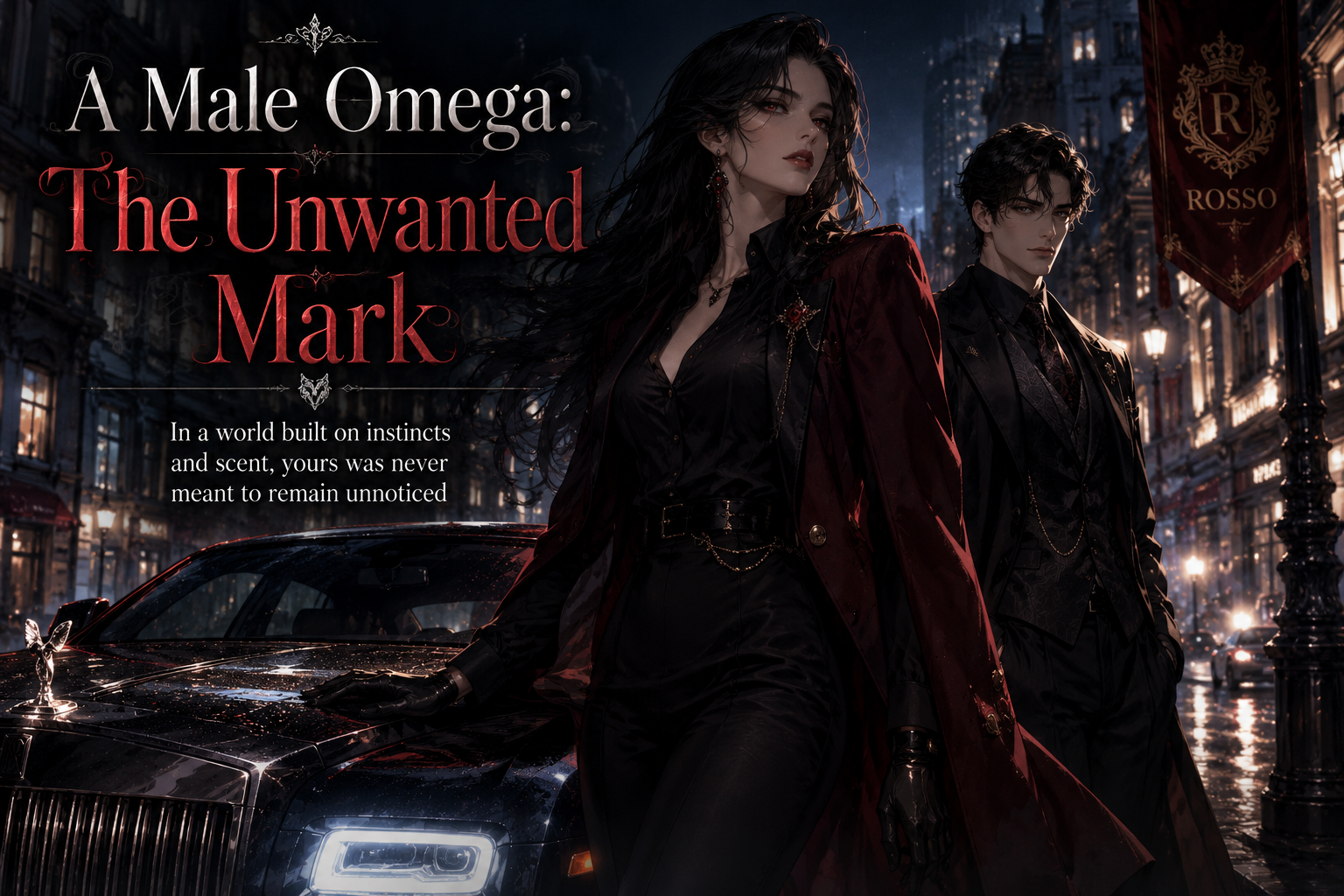 Cover art for A Male Omega: The Unwanted Mark, a werewolf scenario on AI Dungeon
