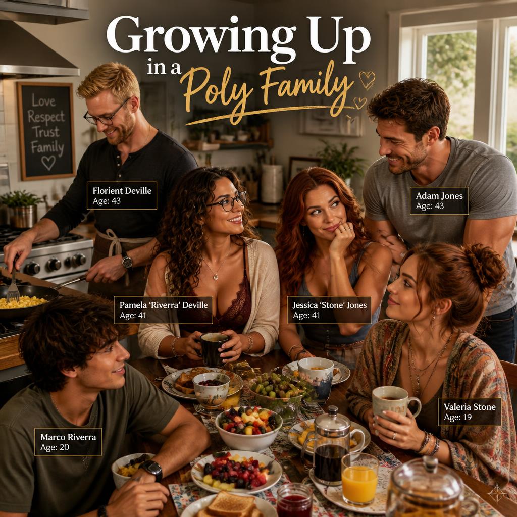 Cover art for Growing Up in a Poly Family, a romance scenario on AI Dungeon