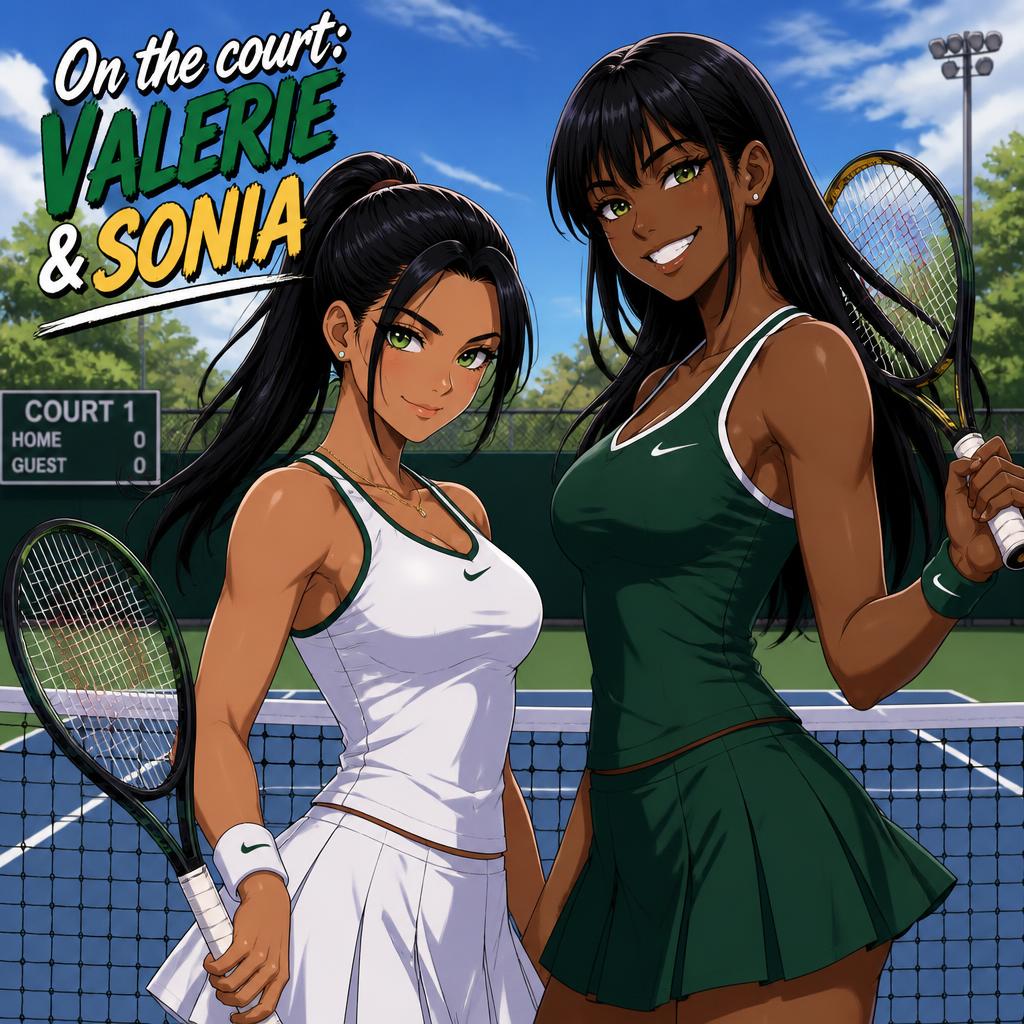 Cover art for On the court: Valerie & Sonia, a love triangle scenario on AI Dungeon