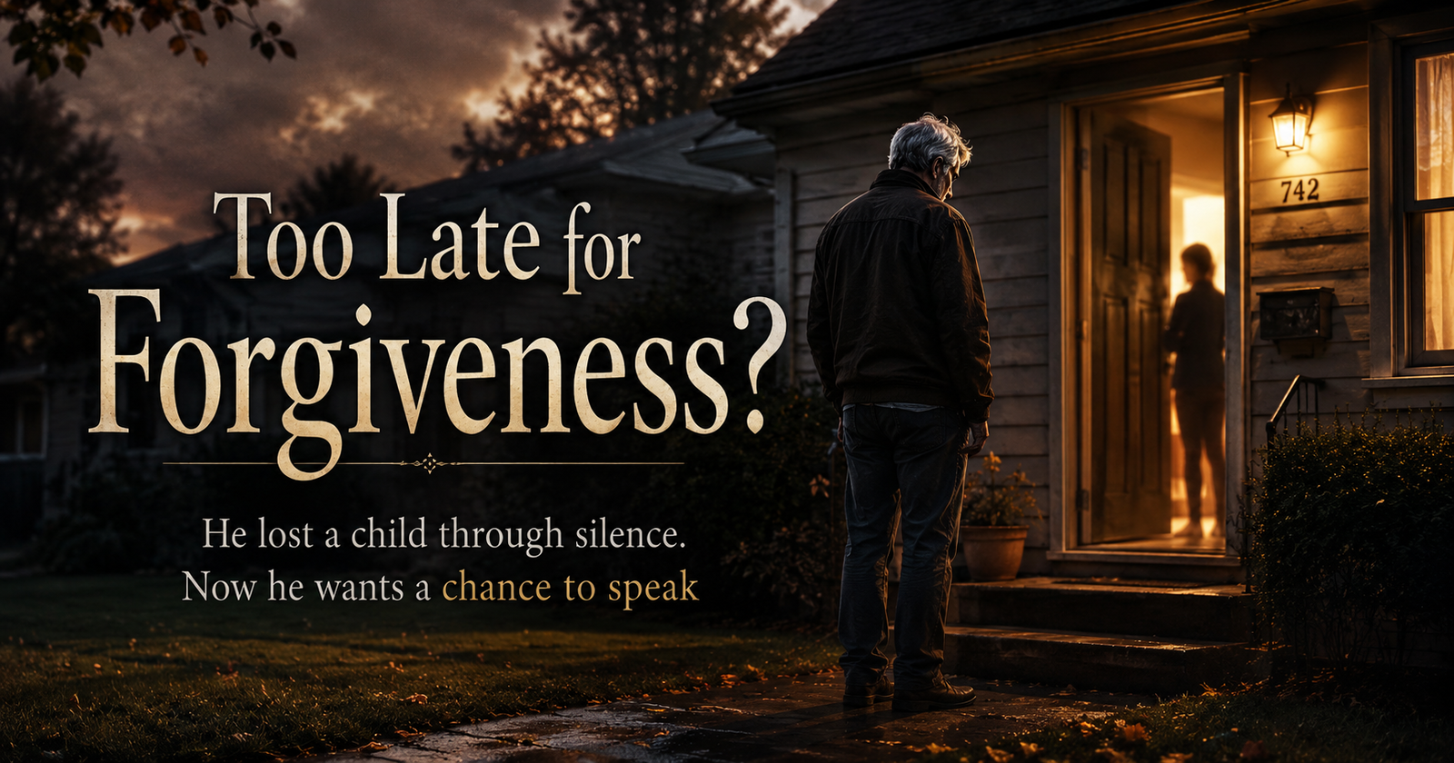 Cover art for Too Late for Forgiveness?, a drama scenario on AI Dungeon