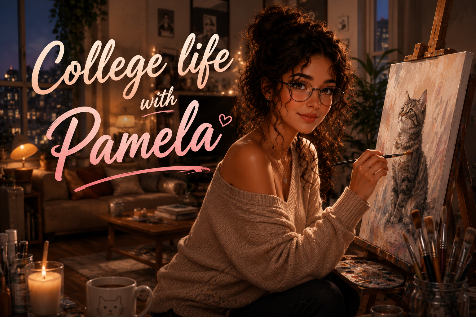Cover art for College life with Pamela., a pamela scenario on AI Dungeon