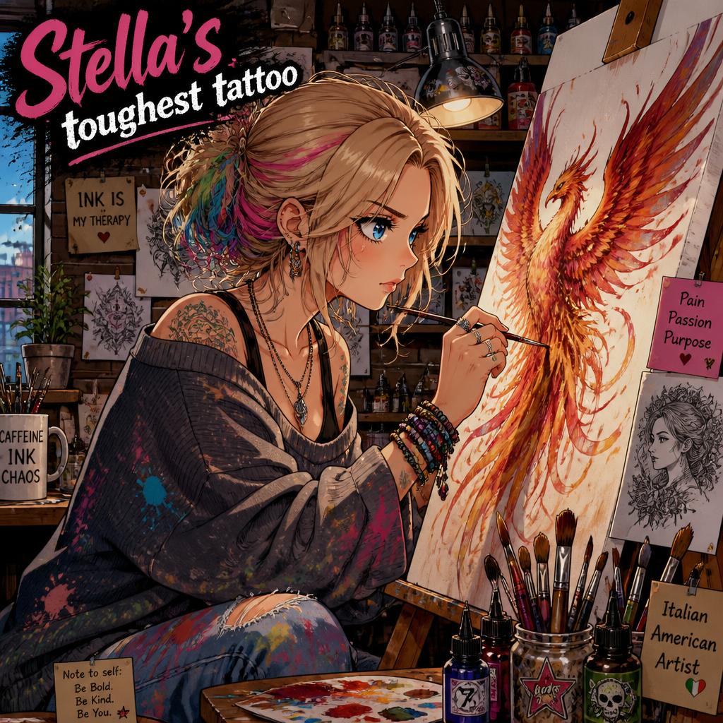 Cover art for Stella's toughest tattoo, a stella scenario on AI Dungeon