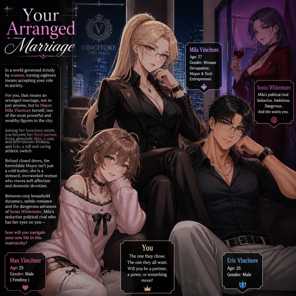 Cover art for Your Arranged Marriage, a romance scenario on AI Dungeon
