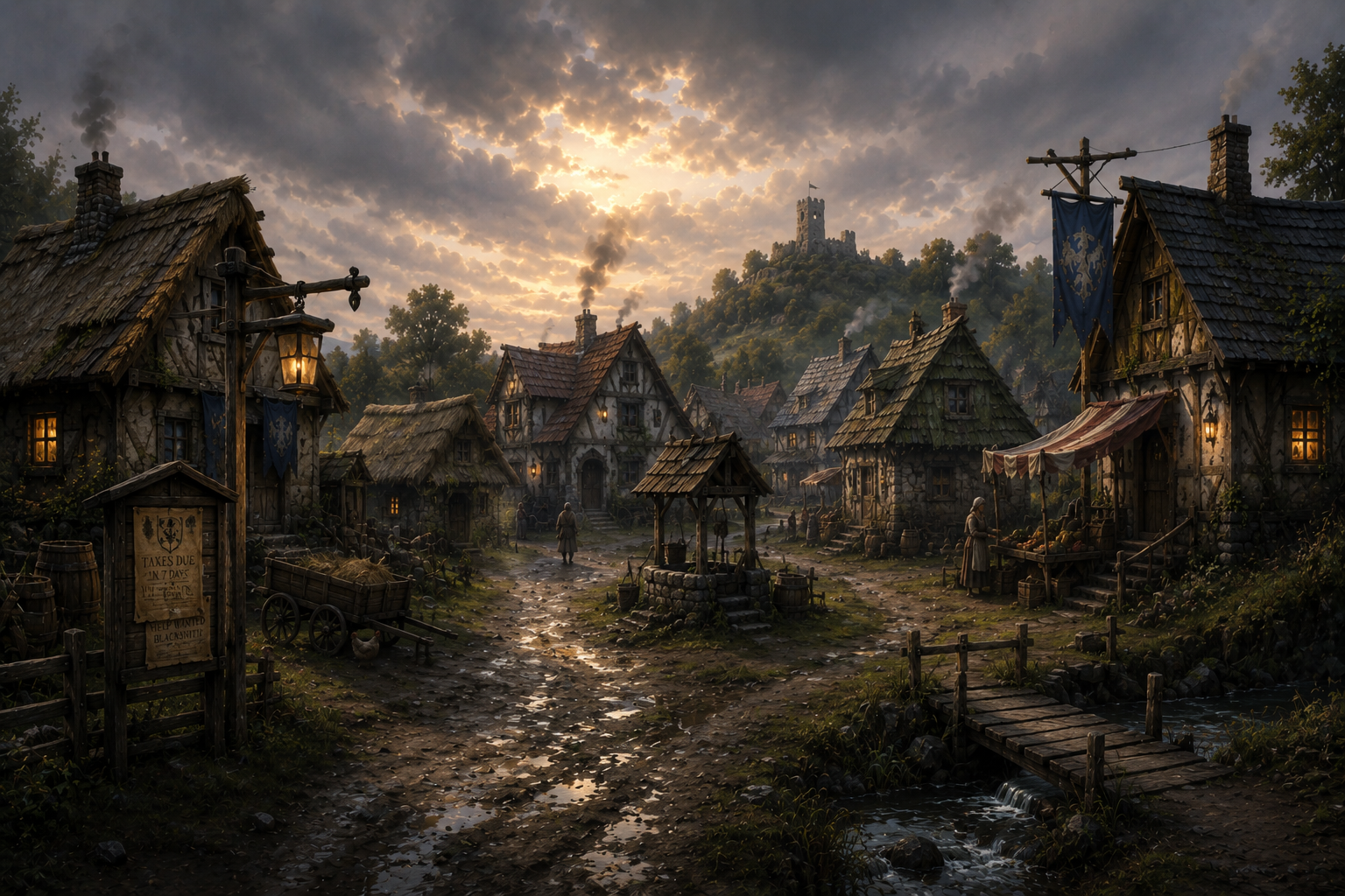 Cover art for đźŽMayor of a Struggling Fantasy Town, a town scenario on AI Dungeon
