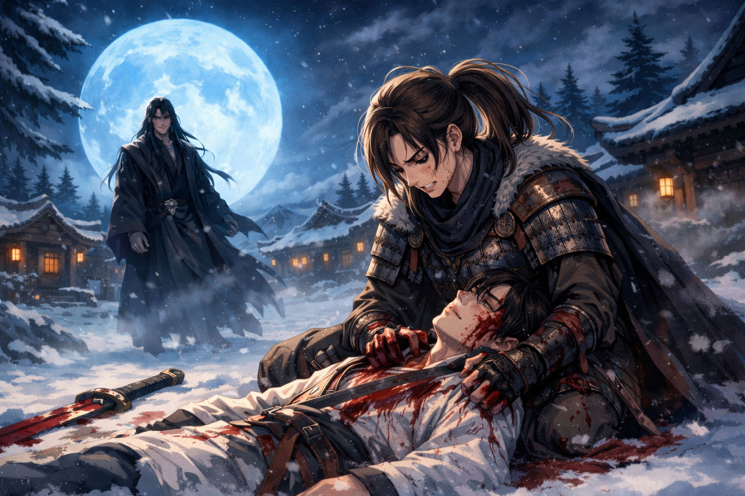 Cover art for The Blue Moon’s Debt (Male Alt), a blue moon scenario on AI Dungeon