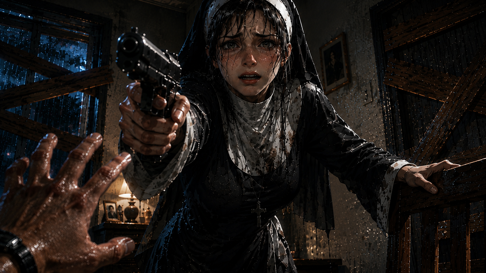 Cover art for The Nun In Distress , a mystery scenario on AI Dungeon