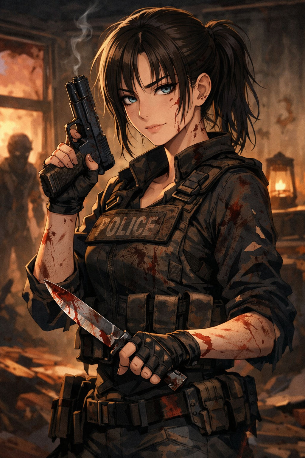 Cover art for Between the Living and the Lost, an apocalypse scenario on AI Dungeon