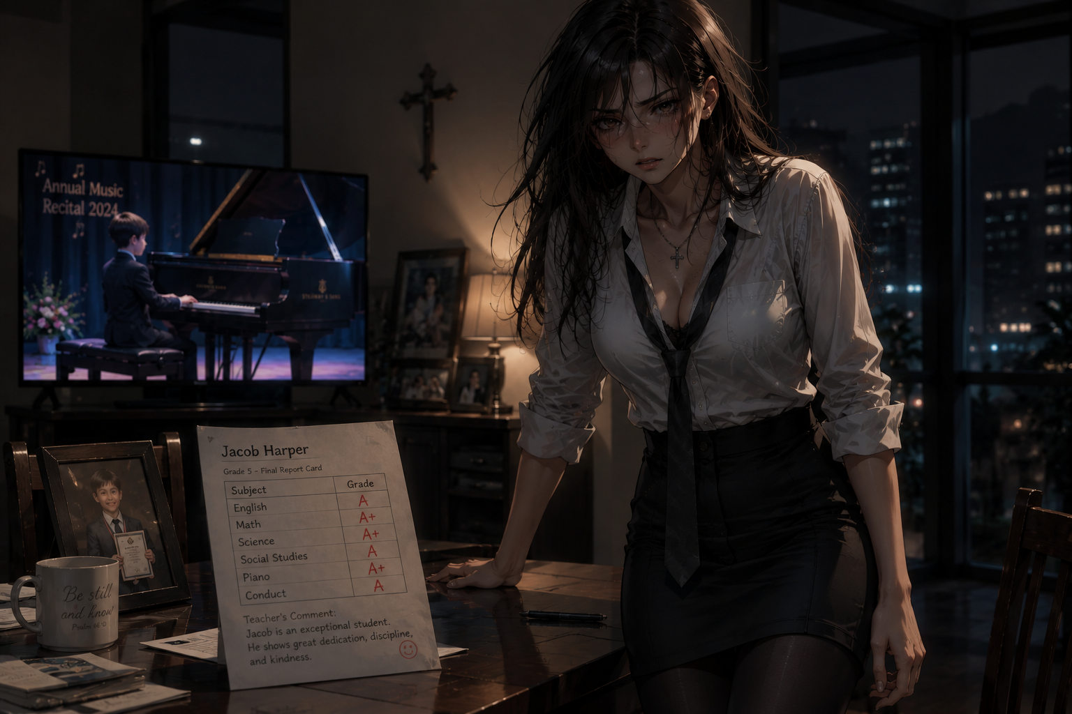 Cover art for Where Were You?, a marriage scenario on AI Dungeon