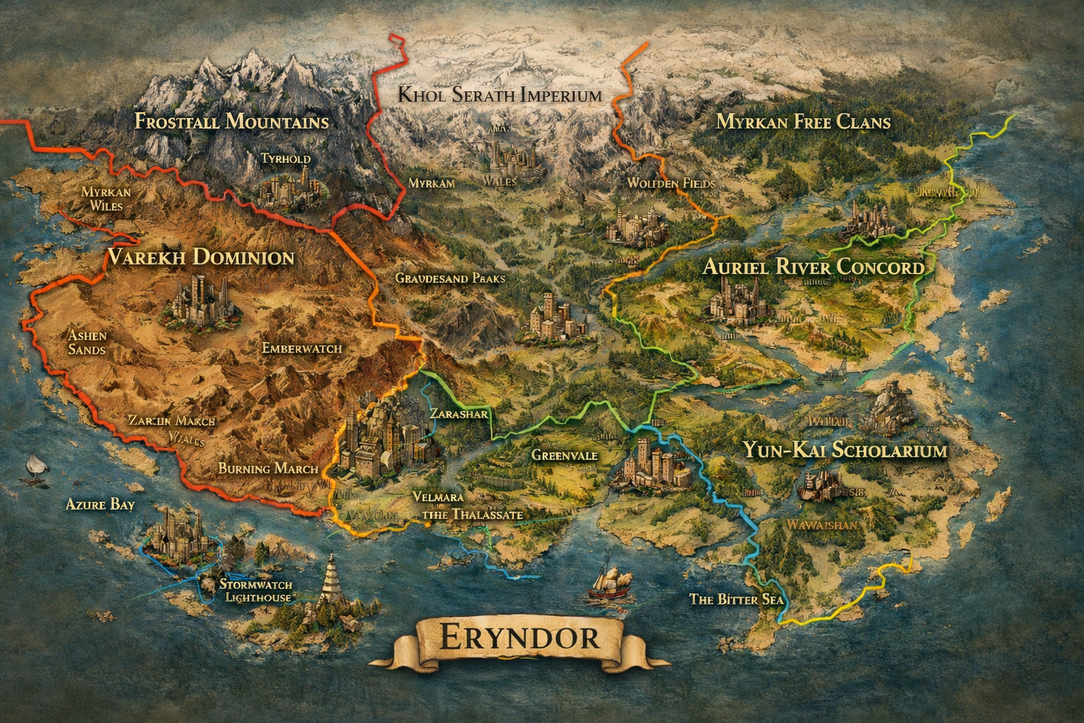 Cover art for Eryndor, an adventure scenario on AI Dungeon