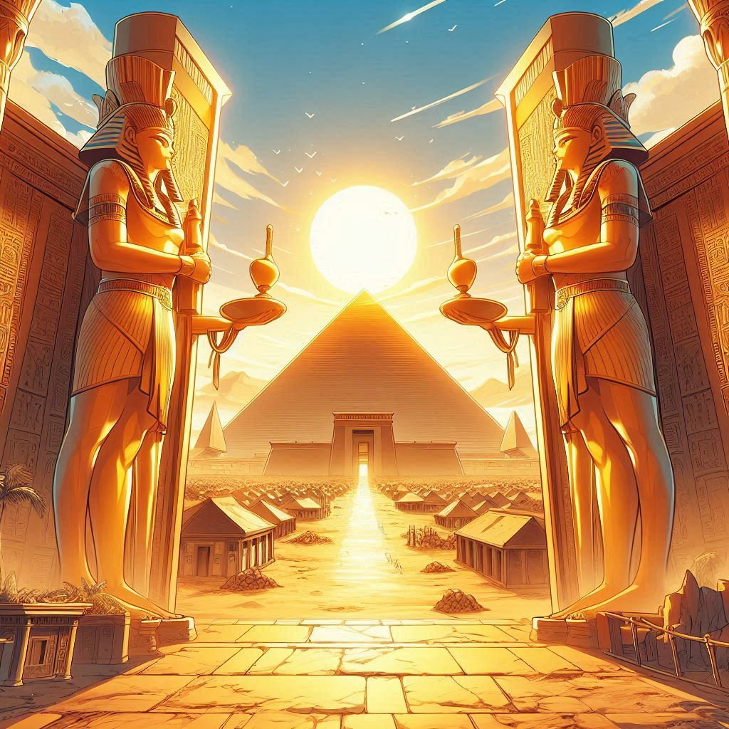 Cover art for The Oasis, Sun-Borne, a desert scenario on AI Dungeon