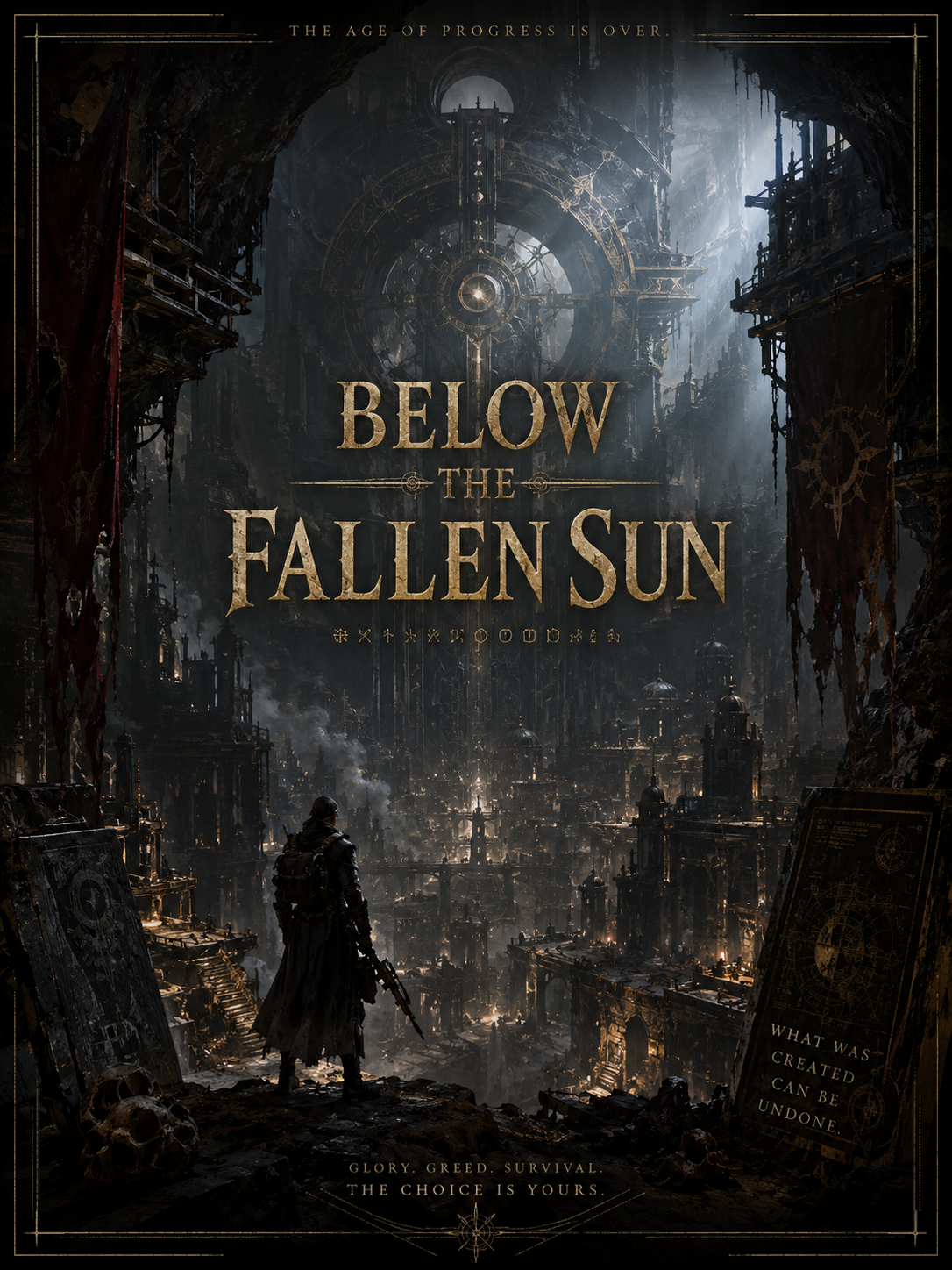 Cover art for Below the Fallen Sun, a death scenario on AI Dungeon