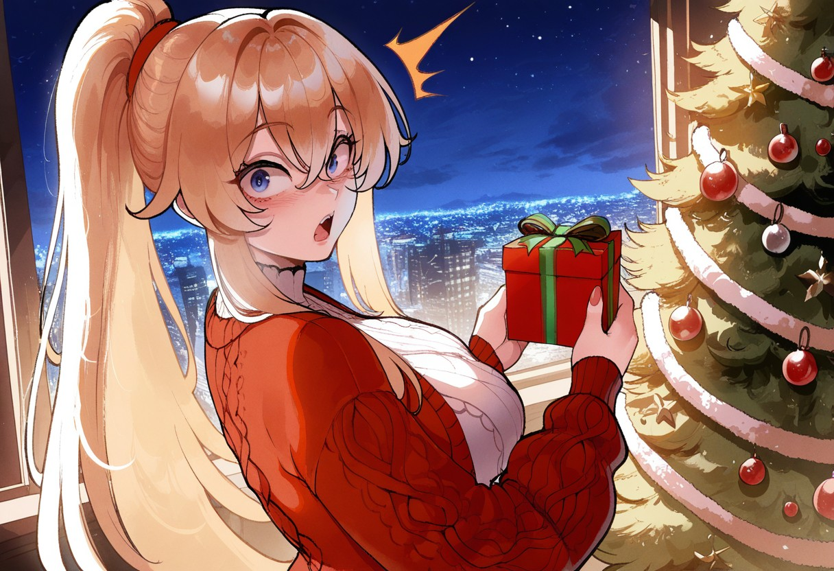 Cover art for An AI-Powered Christmas, a gift scenario on AI Dungeon