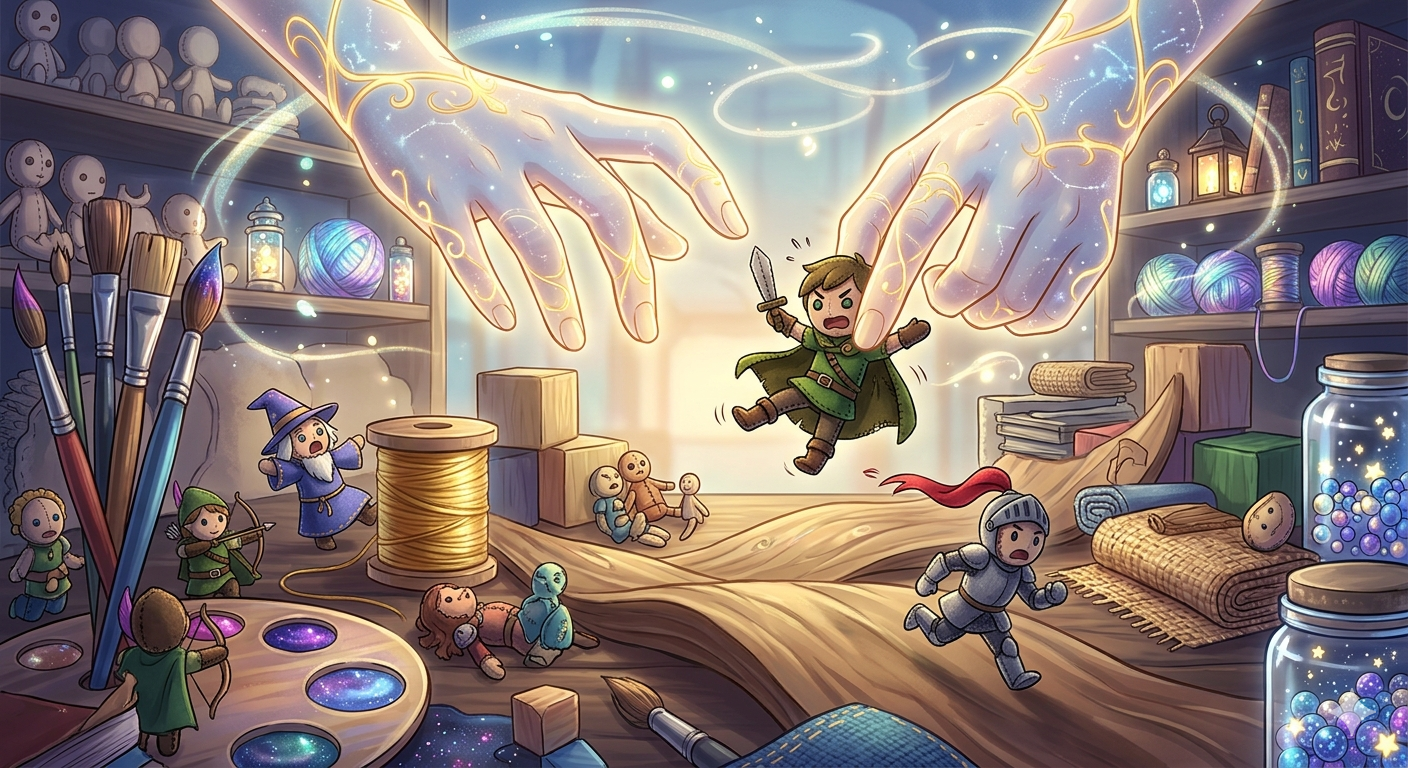 Cover art for Toy God, a sandbox scenario on AI Dungeon