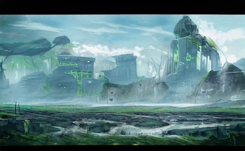 Cover art for After the Rain, a post apocalyptic scenario on AI Dungeon