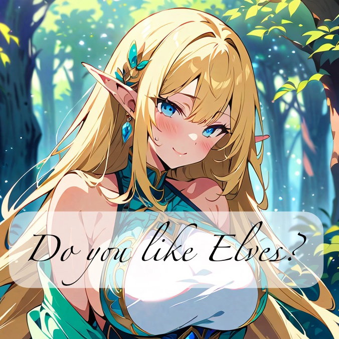 Cover art for Do you Like Elves?, an elf scenario on AI Dungeon