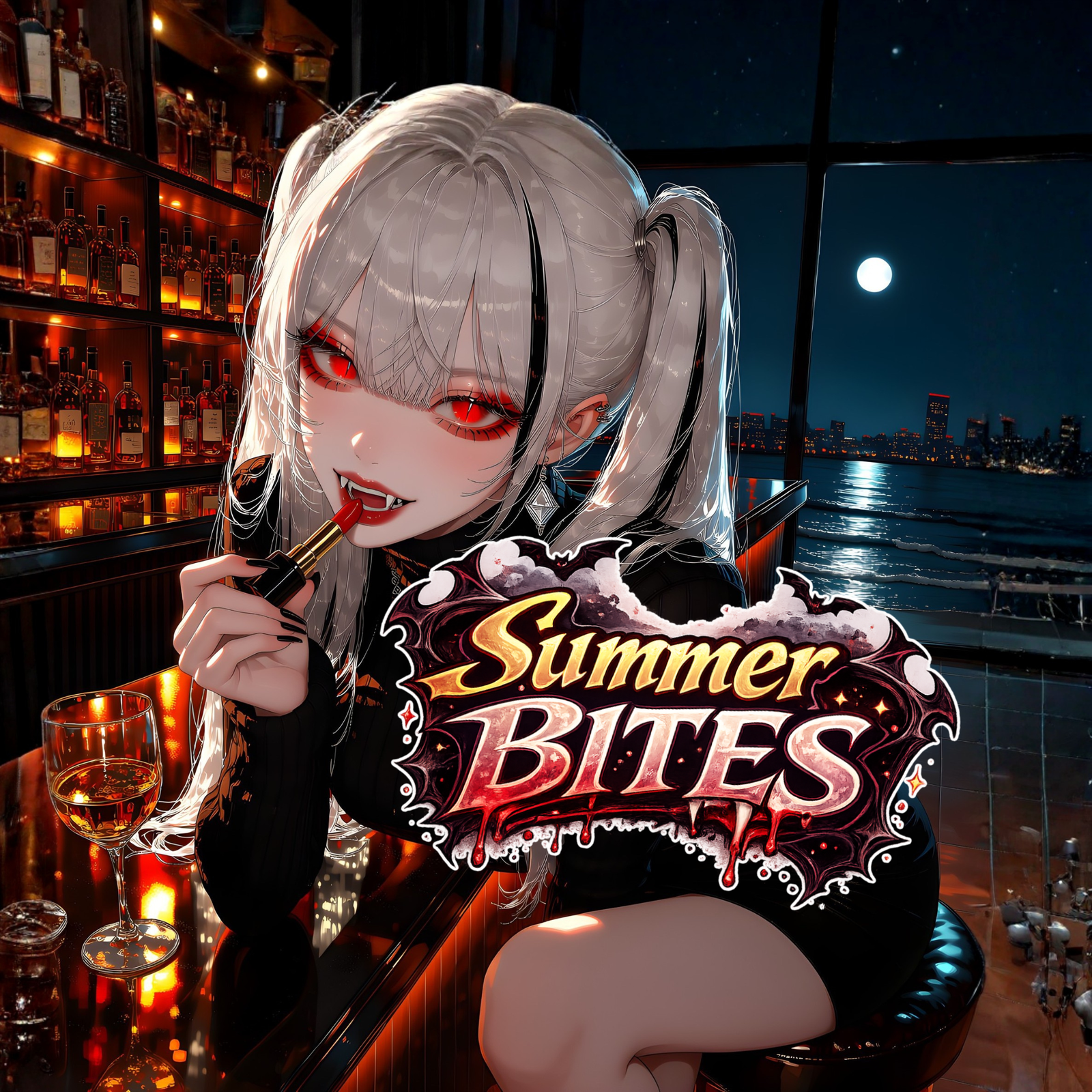 Cover art for Summer Bites, a vampire scenario on AI Dungeon