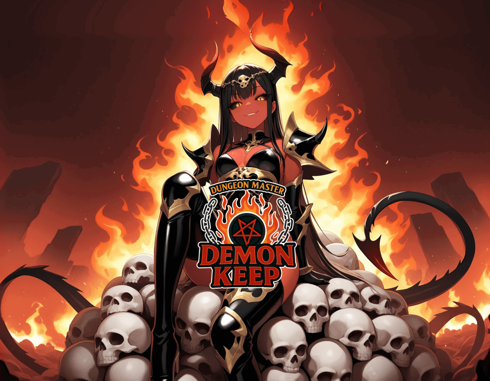 Cover art for Dungeon Master: Demon Keep, a dungeon master scenario on AI Dungeon