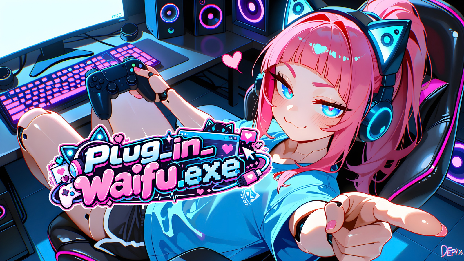 Cover art for Plug in Waifu, a slice of life scenario on AI Dungeon