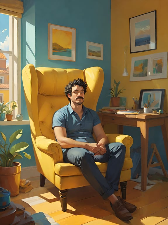 Cover art for 2023 London: Dario the Artist, a modern adventure on AI Dungeon