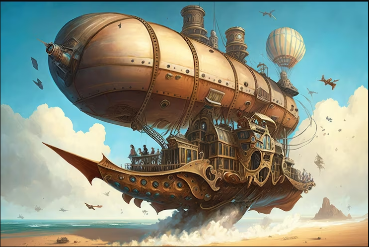 Cover art for (PT-BR) Aventuras Steampunk, a steampunk scenario on AI Dungeon