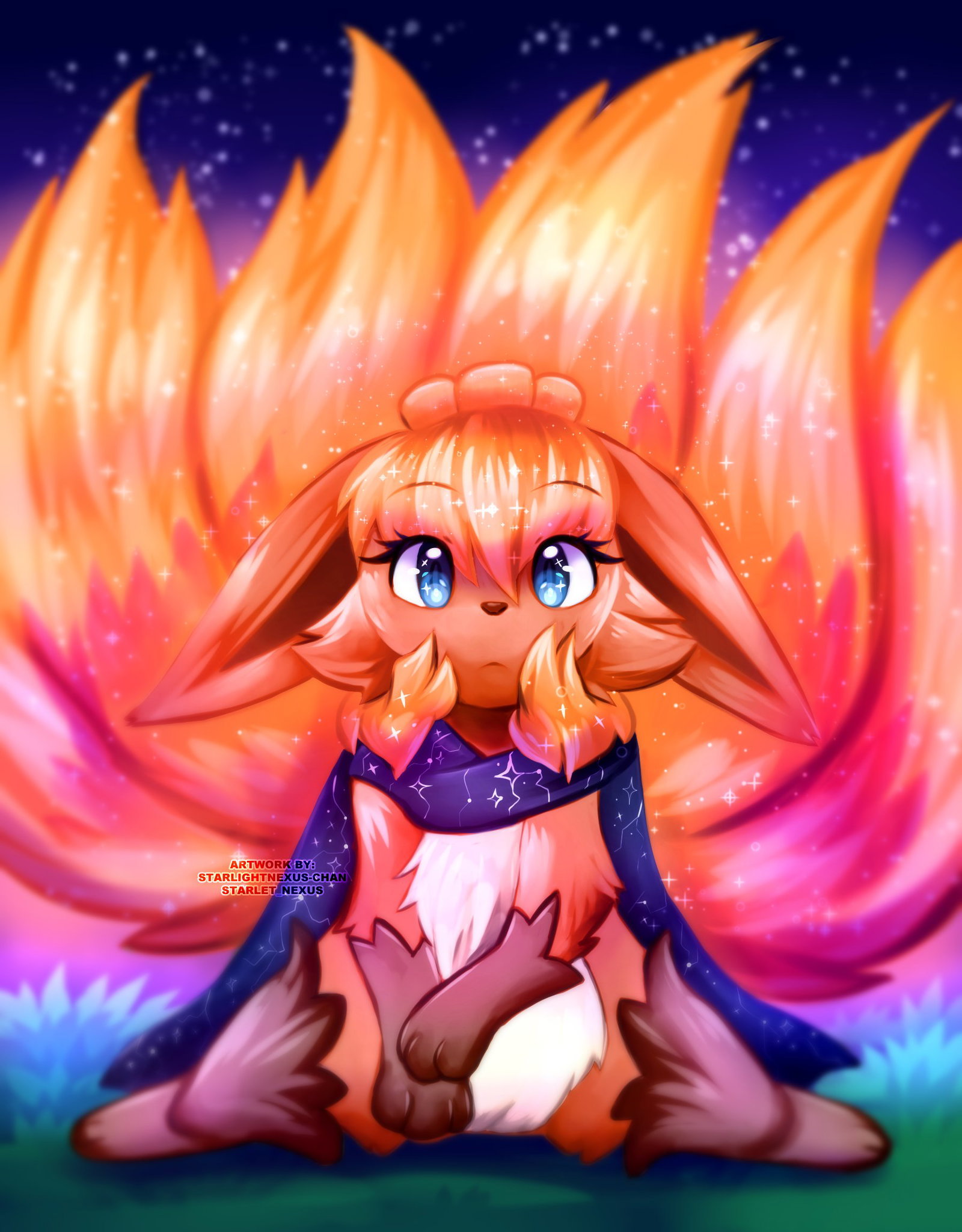 Cover art for 9 tailed fox, a fox scenario on AI Dungeon