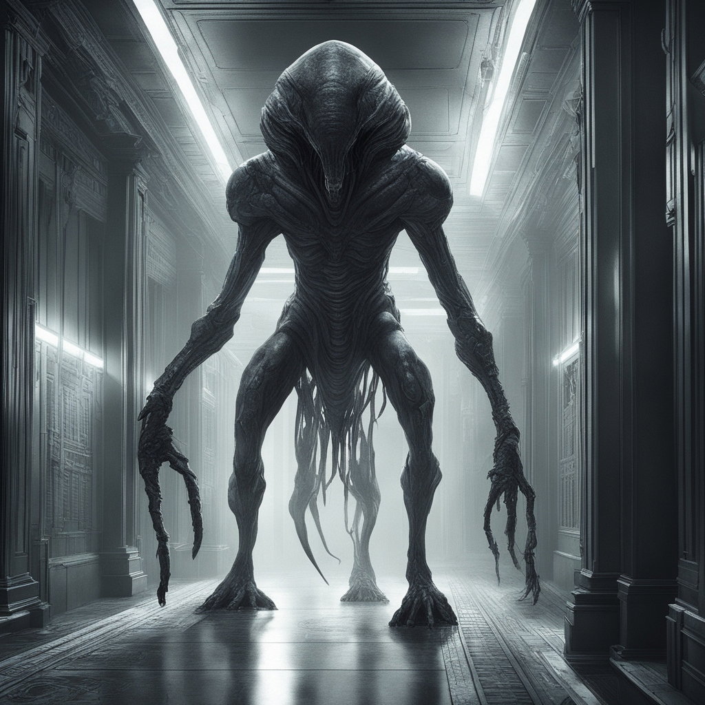 Cover art for Lost in the Labyrinth, an alien scenario on AI Dungeon