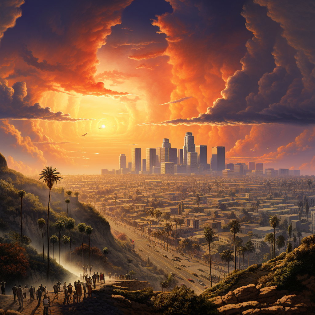 Cover art for Los Angeles RPG, a guns scenario on AI Dungeon