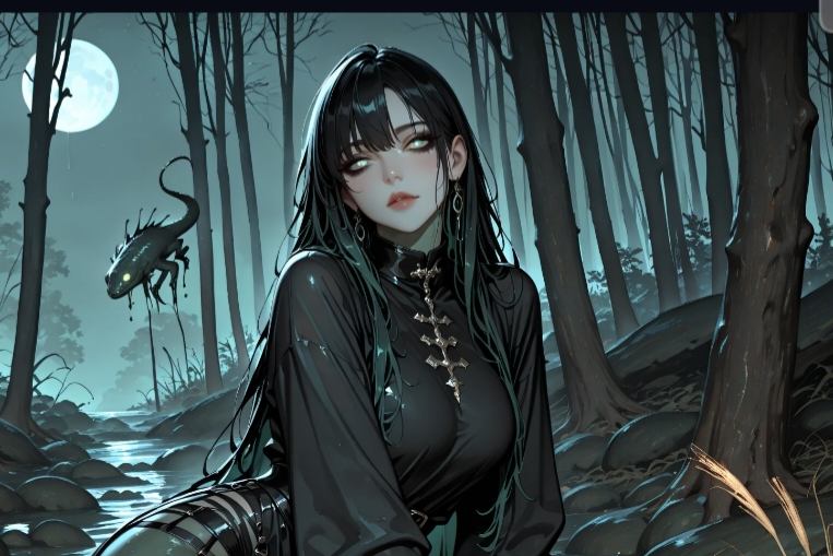 Cover art for The Drowned Siren: 2-5, a lagoon monster scenario on AI Dungeon
