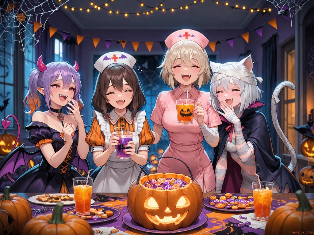 Cover art for Tricks and Treats, a halloween scenario on AI Dungeon