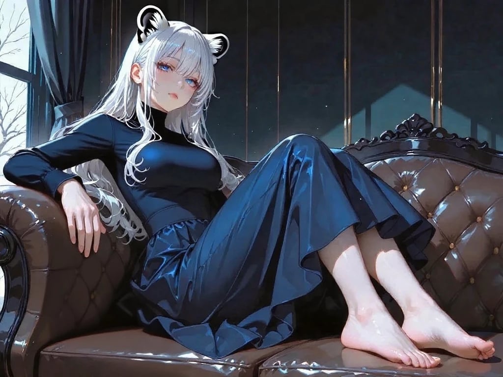 Cover art for Glacial Grace ❄️🐆✨, a kemonomimi scenario on AI Dungeon