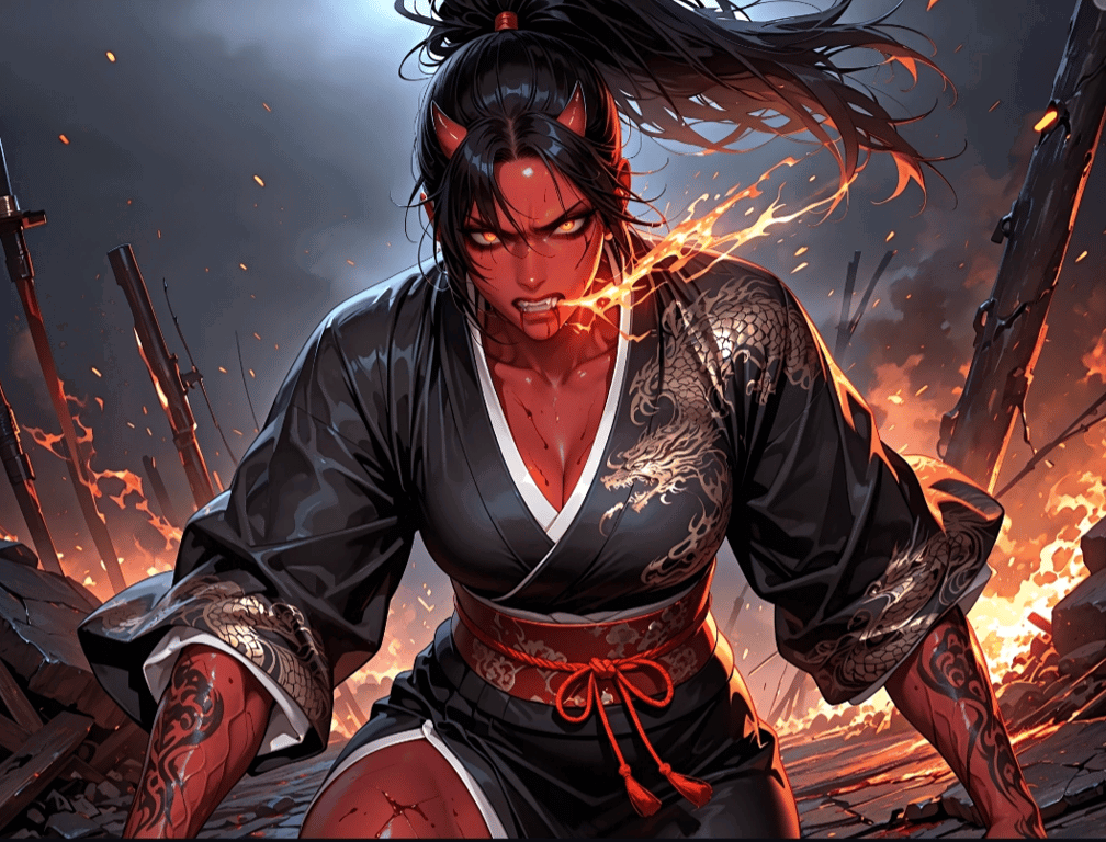 Cover art for The Infernal Blade: 4-2, a horror scenario on AI Dungeon