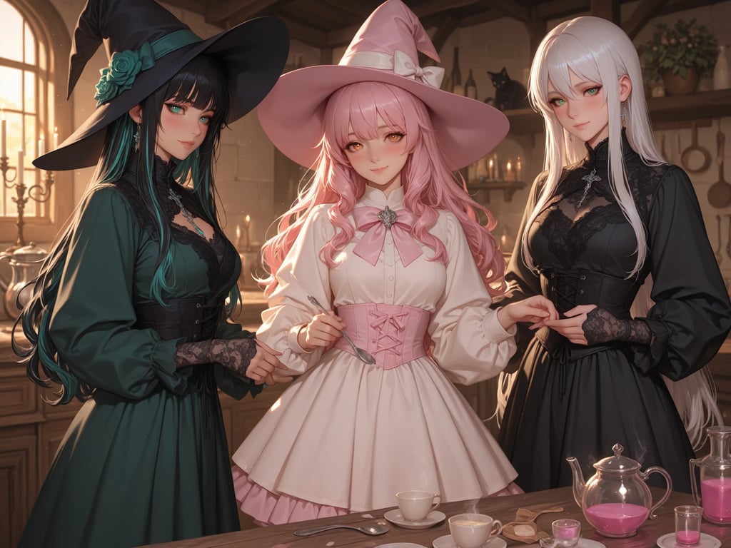 Cover art for Which Witch Is Which?, a mystery scenario on AI Dungeon