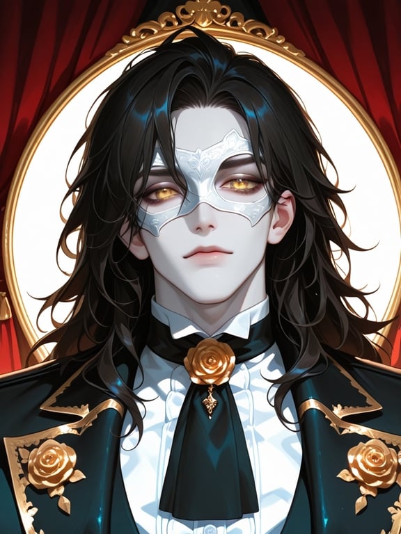 Cover art for Cursed Mask 🌹, a gothic romance scenario on AI Dungeon