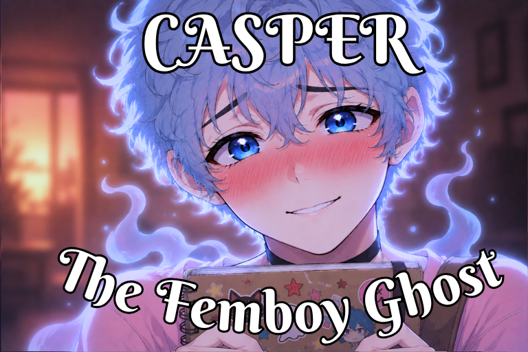 Cover art for Casper the Femboy Ghost!, a femboy scenario on AI Dungeon