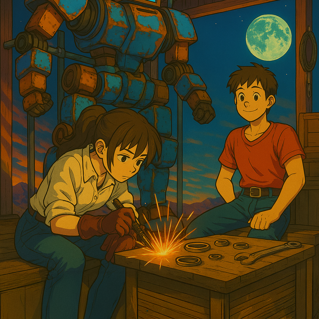 Cover art for ✦ RED DUST FRONTIER ✦, a mech scenario on AI Dungeon