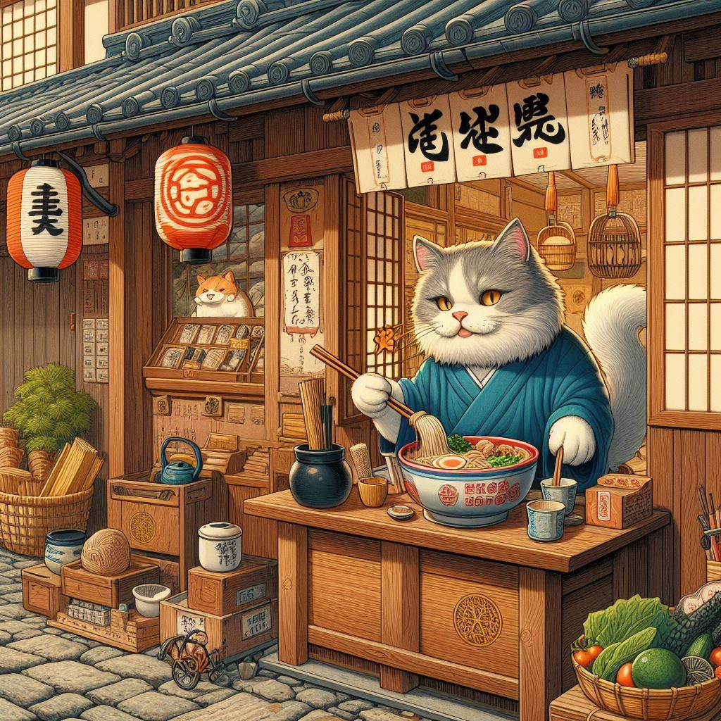 Cover art for Whiskers & Wonders🍜🐾, a slice of life scenario on AI Dungeon
