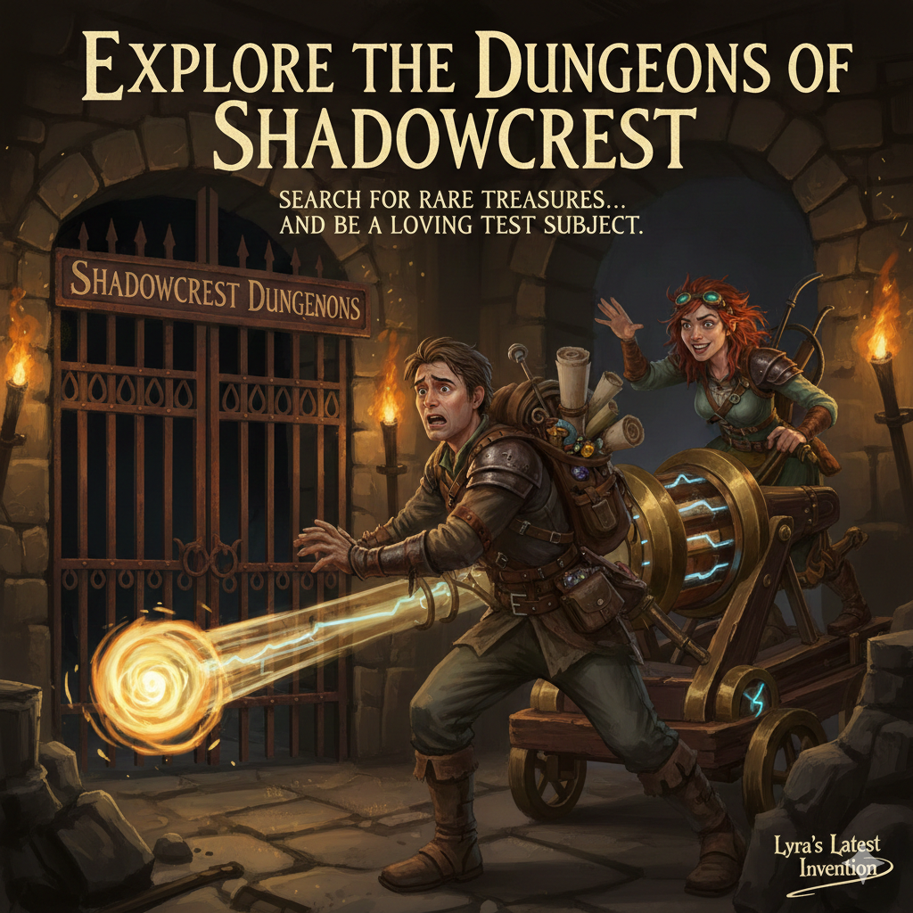 Cover art for Adventuring Merchant, a dungeon crawl scenario on AI Dungeon