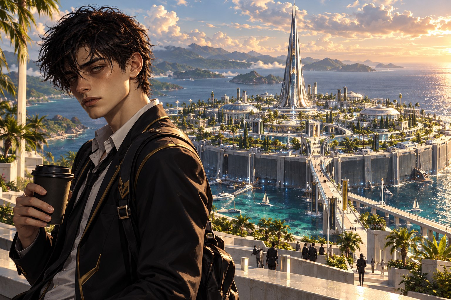Cover art for Aegis Ascension, a sci-fi world on Voyage