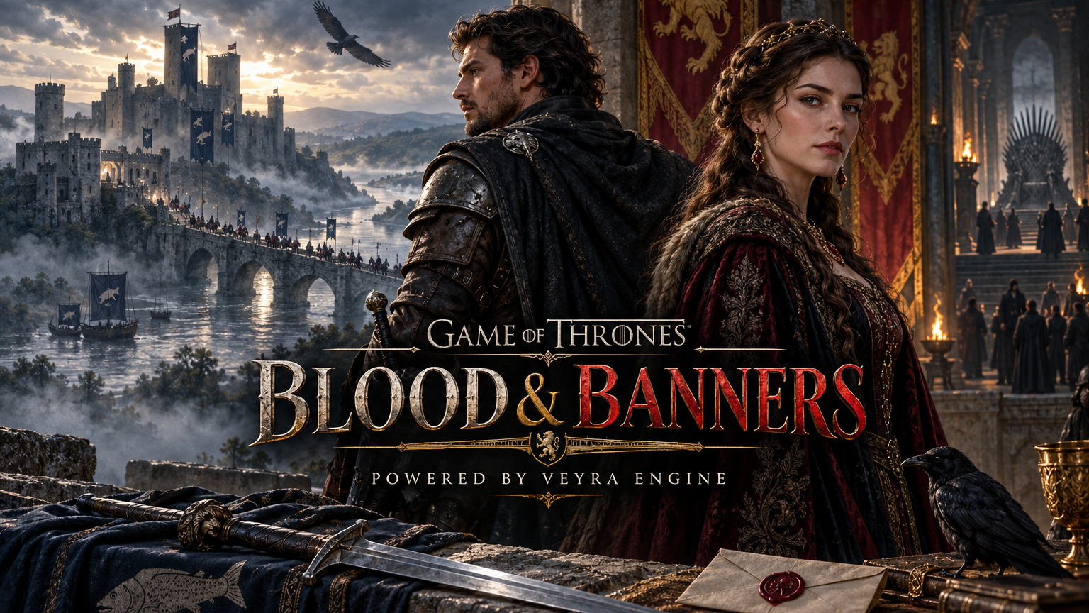 Cover art for Game of Thrones: Blood & Banners, a game of thrones scenario on AI Dungeon
