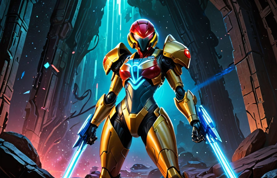 Cover art for Metroid: Zeta-9 archive, a sci fi scenario on AI Dungeon