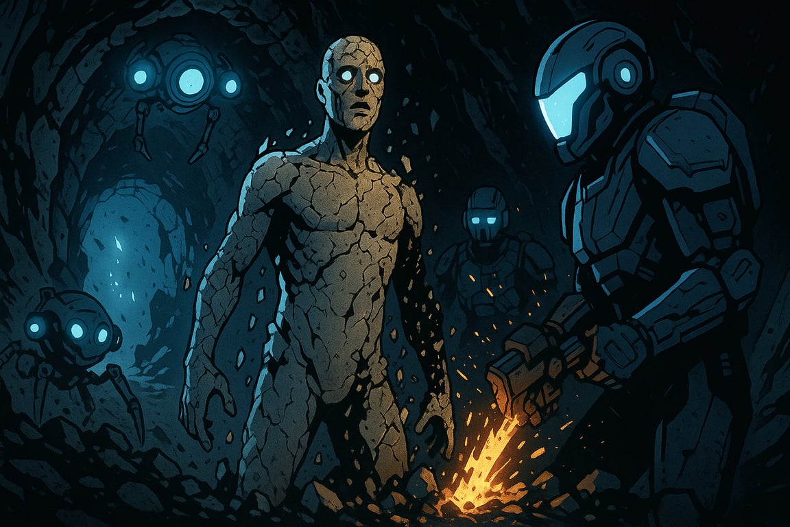 Cover art for Trapped for Ages!, an auto cards scenario on AI Dungeon