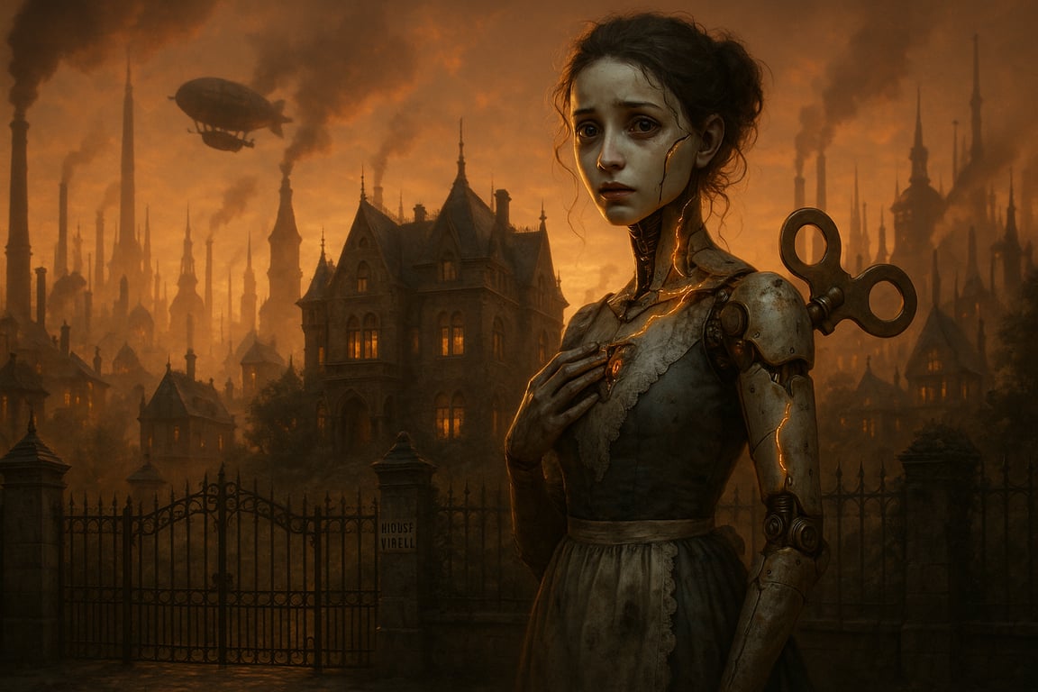 Cover art for Clockwork Heart, a steampunk scenario on AI Dungeon