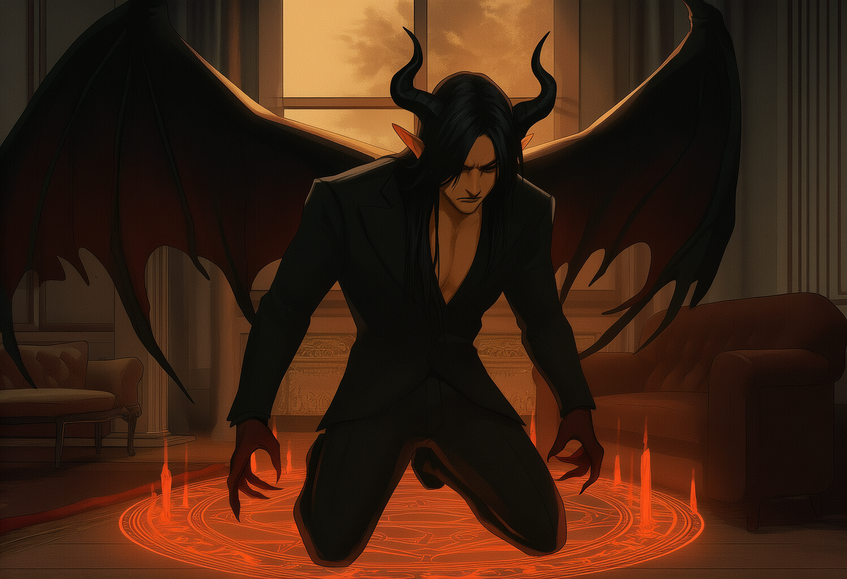 Cover art for Binding the Demon, a demon scenario on AI Dungeon