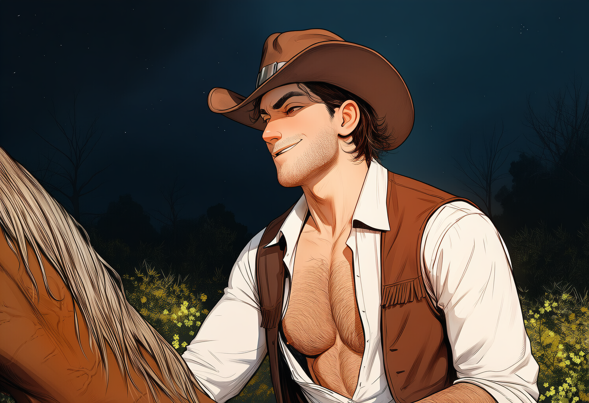 Cover art for Saddle Up (š), a savethehusbandos scenario on AI Dungeon