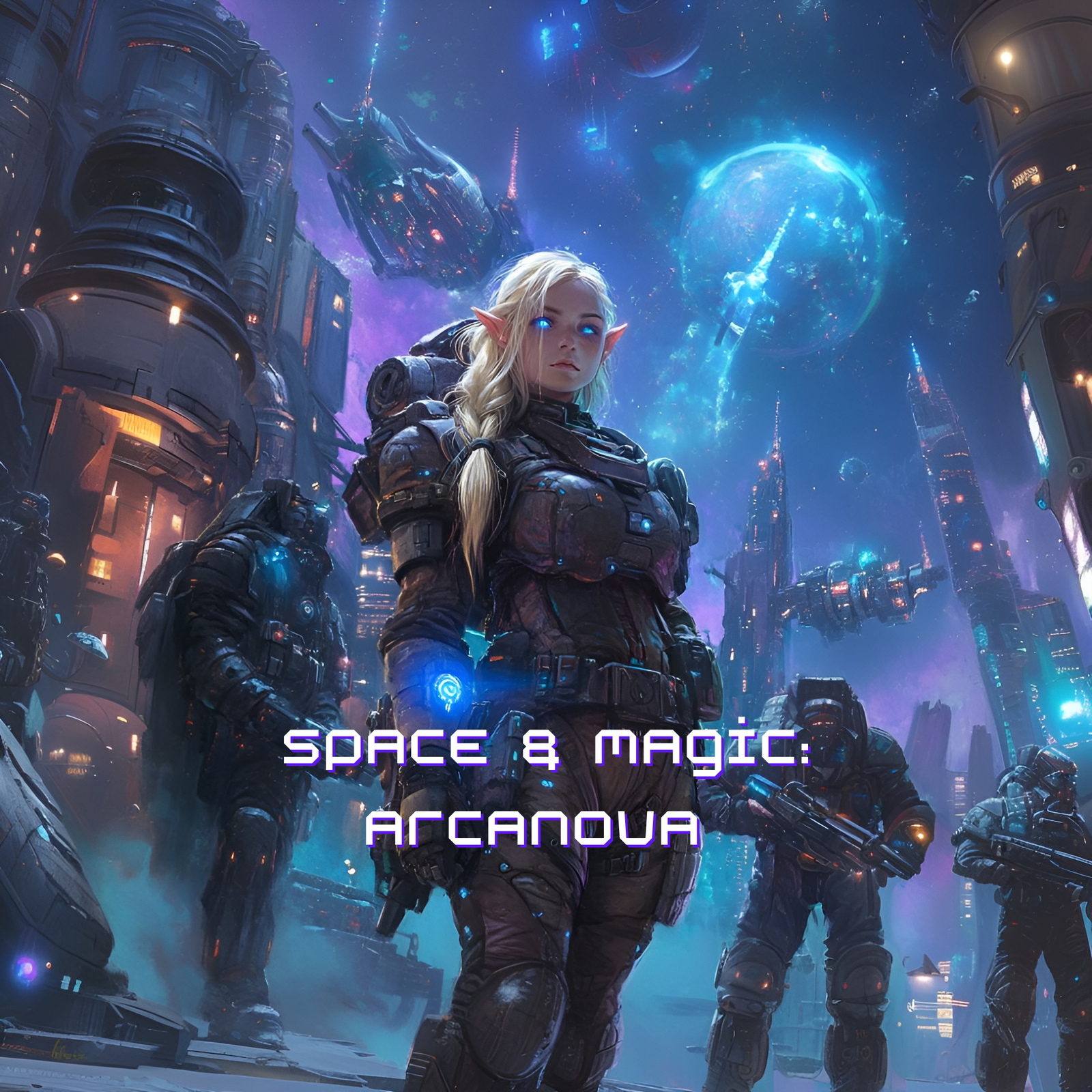 Cover art for Space & Magic: Arcanova, a fantasy scenario on AI Dungeon