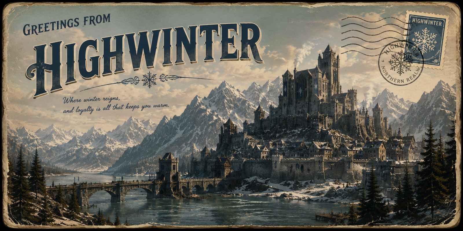 Cover art for Welcome to Highwinter, a fantasy scenario on AI Dungeon