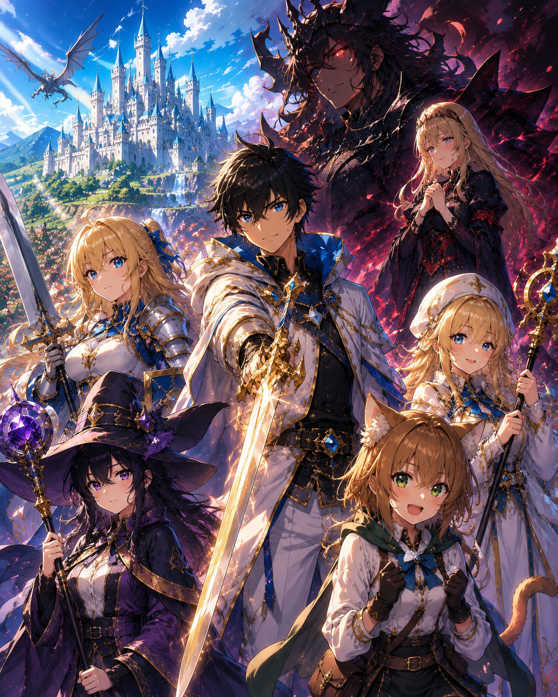 Cover art for Your Ex Cheated, Now You’re an OP Isekai Hero With a Harem, an isekai scenario on AI Dungeon