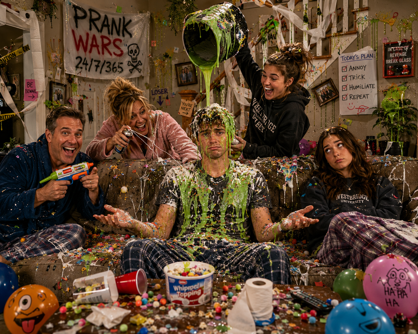 Cover art for PRANK WAAAARSZS!!!, a comedy scenario on AI Dungeon